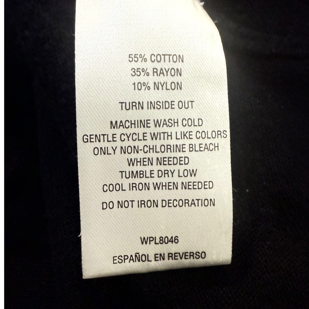 JM Collection Woman Black Rhinestone Embellished Long Sleeve Tunic Top Size 2X - Picture 7 of 9